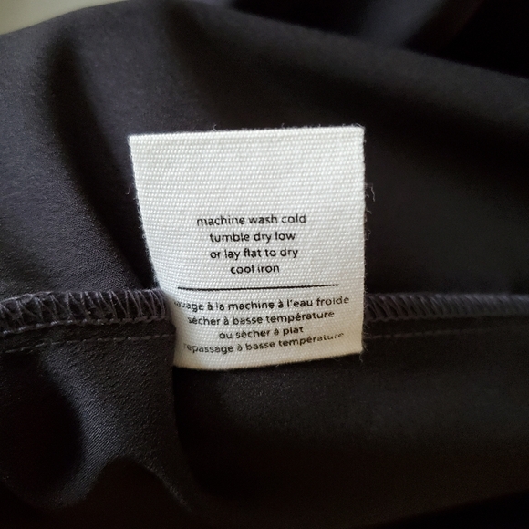 OAK+FORT Shirt Dress Soft Sheen Satin Black Pointy Collar S - Picture 12 of 15